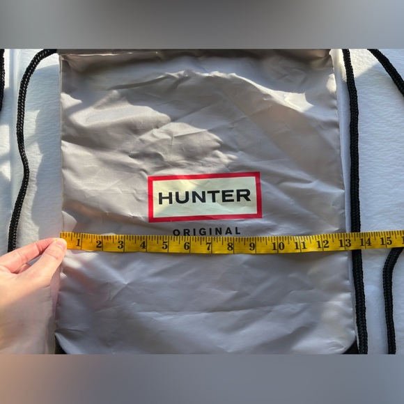 HUNTER Drawstring Nylon Gray Backpack - Picture 3 of 5